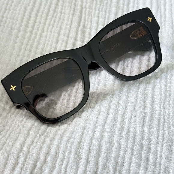 Louis Vuitton Black Sunglasses with Gold Accents main image 5